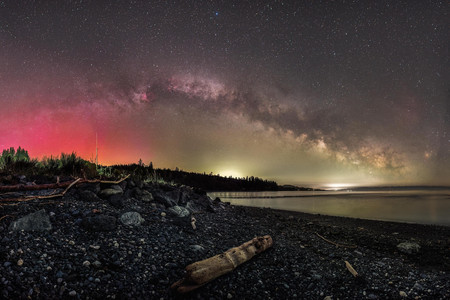 Milky Way Arch and Aurora